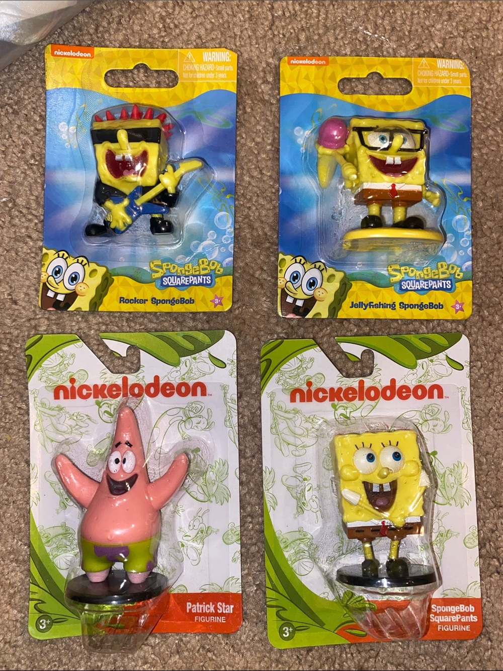 Nickelodeon SpongeBob & Patrick Figure Set - Yellow, Pink, Black